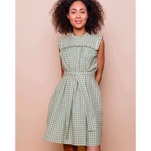 NWT Mata Traders Soleil Sage Gingham Dress from ModCloth XL